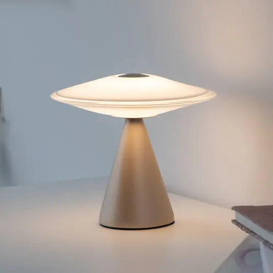 Paul Neuhaus lampada LED da tavolo Elipsa, bianco/bronzo, dimmerabile Promozione Esclusiva