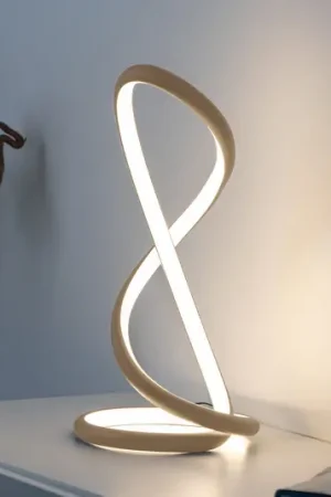 Lampada LED da tavolo Twist di Paul Neuhaus, color sabbia, altezza 42 cm Compra Online