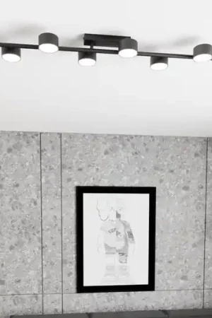 Compra Oggi Stesso Faretto da soffitto Bet, lunghezza 100 cm, nero, metallo, a 6 luci.