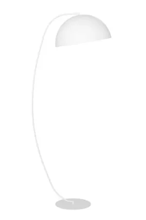 Spedizione Espresso Lampada da terra Arcos, bianca, altezza 150 cm, metallo