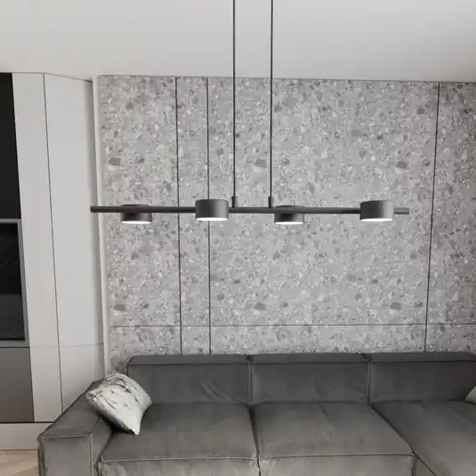 Direttamente Dal Produttore Faretto da soffitto Sora, lunghezza 80 cm, metallo, a 4 luci.