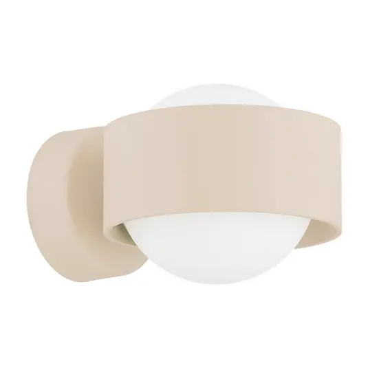 Occasione Imperdibile Applique Mado, beige, Ø 8 cm, acciaio/vetro, a 1 luce, G9