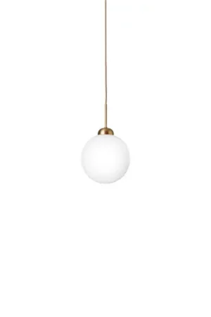 Esclusivo Nuura Lampada a sospensione Apiales 1 Large, Ø 20 cm, ottone/opale
