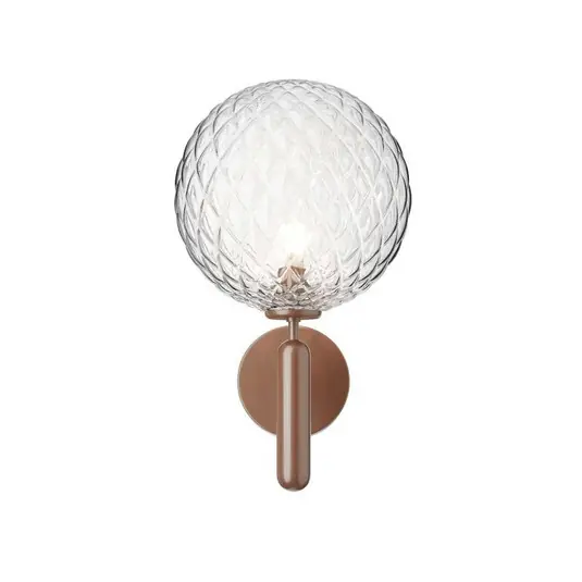 Promozione Esclusiva Nuura applique da esterno Miira, Ø 20 cm, bronzo scuro/trasparente