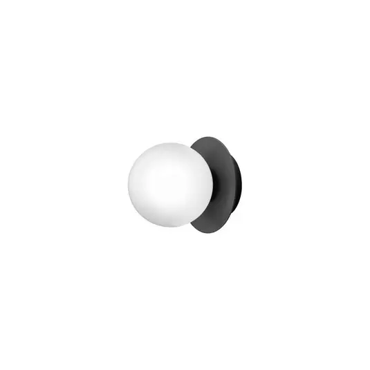Nuura Applique Liila 1, Ø 14 cm, IP44 , nero/opale Occasione