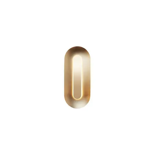 Prezzo Di Fabbrica Nuura applique a LED Sasi, altezza 65 cm, color ottone, metallo