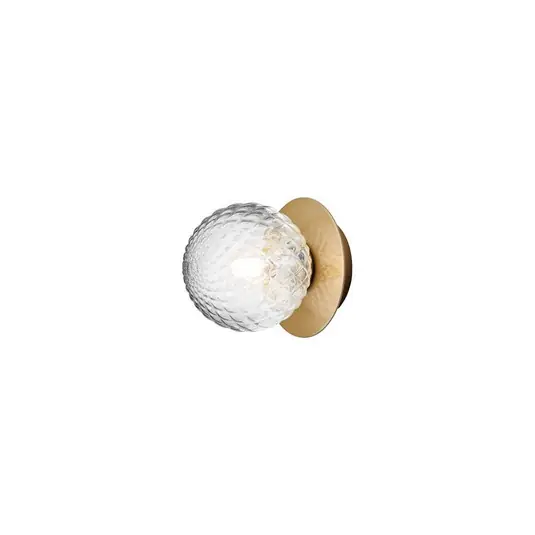 Nuura Applique Liila 1, IP44, Ø 14 cm, oro/trasparente Offerta Lampo