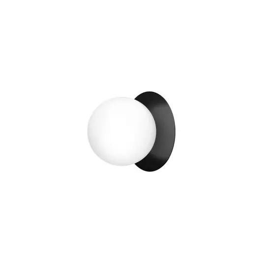 Spedizione Espresso Nuura Applique Liila 1, Ø 16 cm, IP44, nero/opale