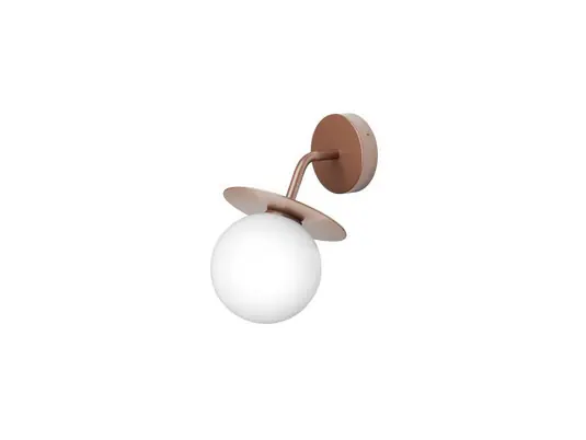 Popolare Nuura Applique da esterno Liila, larghezza 16 cm, bronzo/opale