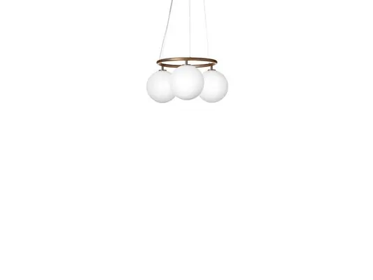 Lampadario Nuura Miira 3 Circular, Ø 54 cm, bronzo/opale Occasione Imperdibile