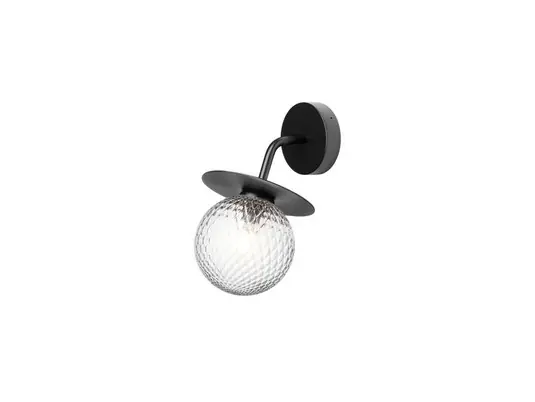 Saldi Nuura Applique da esterno Liila, larghezza 16 cm, nero/trasparente