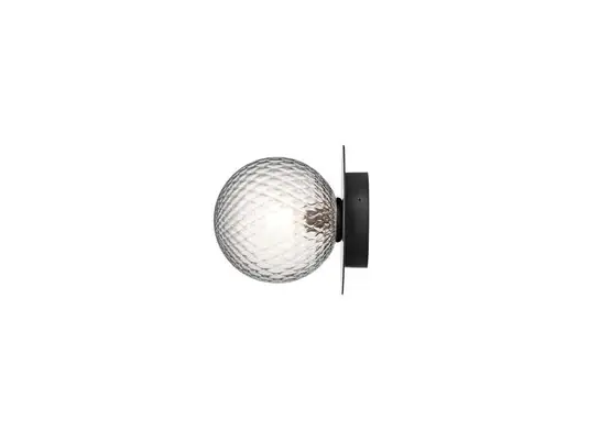Miglior Prezzo Nuura Applique da esterno Liila, Ø 16 cm, nero/trasparente