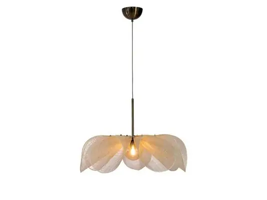 Lampada a sospensione Styrka, Ø 75 cm, ottone/beige, fibra di banana Prezzo Di Fabbrica