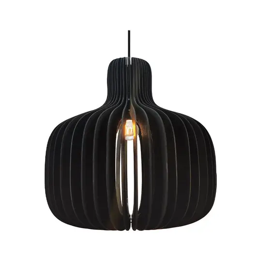 Promo Stagionale Lampada a sospensione Hazo, Ø 43 cm, nera, legno