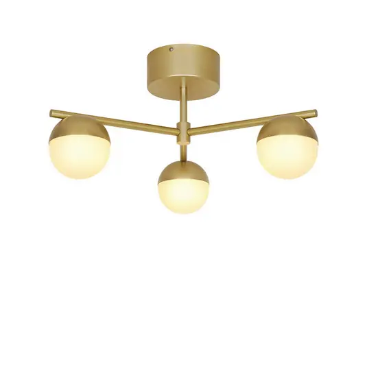 Subito Disponibile Plafoniera Contina, color ottone, Ø 48 cm, metallo/vetro