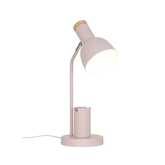 Lampada da tavolo Devone, rosa antico, altezza 43 cm, metallo Ultime Pezzi