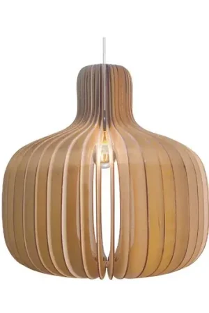 Reso Gratuito Lampada a sospensione Hazo, Ø 43 cm, colore naturale, legno