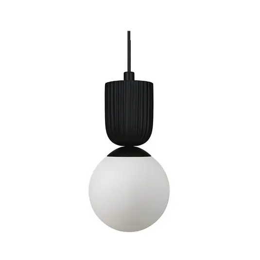 Lampada a sospensione Sadie, nera, Ø 15 cm, vetro/ceramica Compra Oggi Stesso