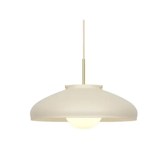 Lampada a sospensione Latif, color beige, Ø 40 cm, ottone Offerta