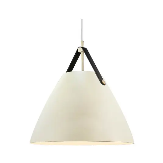 Acquista Ora Lampada a sospensione Strap, color sabbia, Ø 36 cm, metallo/pelle