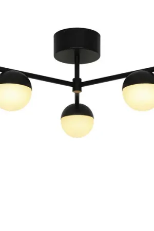 Scelto Dai Clienti Plafoniera Contina, nero, Ø 48 cm, metallo/gas