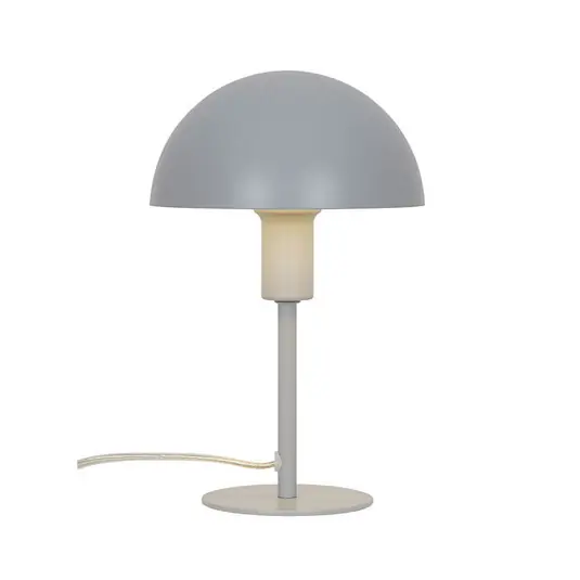 Lampada da tavolo Ellen mini, grigio, altezza 25 cm, metallo Nuova Collezione
