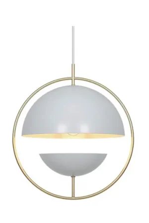 Lampada a sospensione Tavia, bianca, Ø 33 cm, metallo Esclusivo