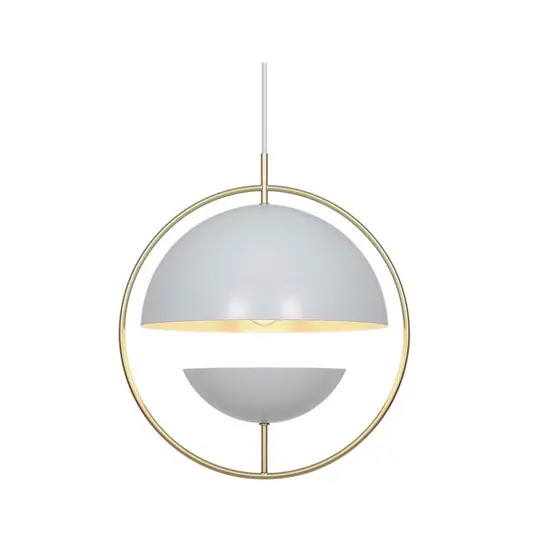 Lampada a sospensione Tavia, bianca, Ø 33 cm, metallo Esclusivo