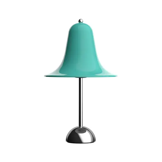Lampada da tavolo Verpan Pantop, blu-verde chiaro, altezza 23 cm, E14 Subito Disponibile