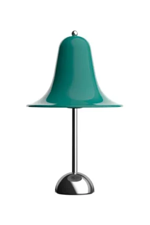 Lampada da tavolo VERPAN Pantop, blu scuro-verde, altezza 23 cm Spedito Oggi