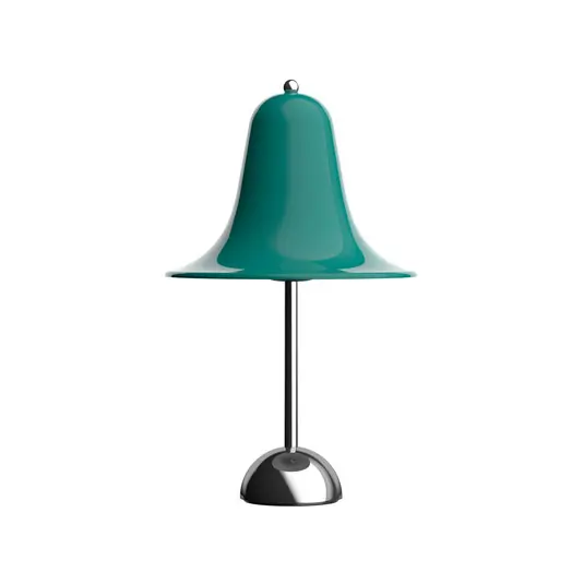 Lampada da tavolo VERPAN Pantop, blu scuro-verde, altezza 23 cm Spedito Oggi