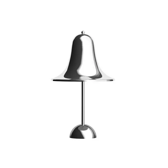 Ultima Occasione Lampada da tavolo LED ricaricabile Verpan Pantop, cromata, altezza 30 cm, IP44