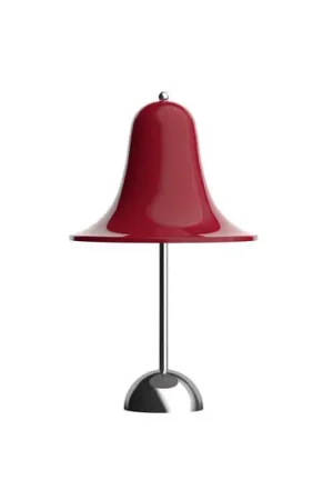 Lampada da tavolo LED ricaricabile VERPAN Pantop, rosso ciliegia, altezza 30 cm Nuovo Arrivo