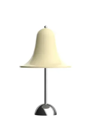Lampada da tavolo LED ricaricabile Verpan Pantop, bianco crema, altezza 30 cm Nuovo Arrivo
