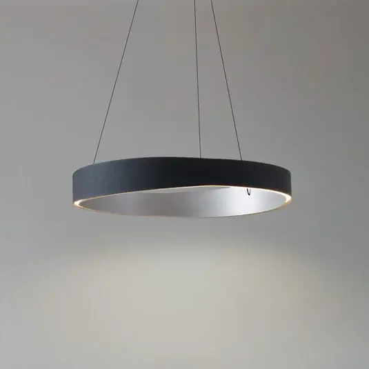 Sconto Lucande Lampada LED a sospensione Daelor, nero/alluminio, CCT, dimmerabile