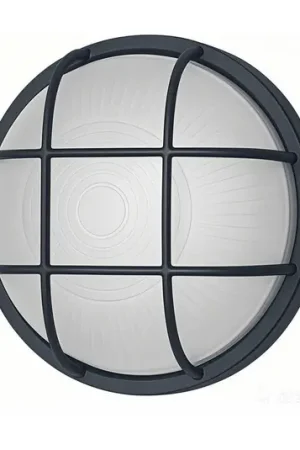 Nuova Collezione Applique da esterno 400180, antracite, Ø 24 cm, alluminio/vetro, IP54
