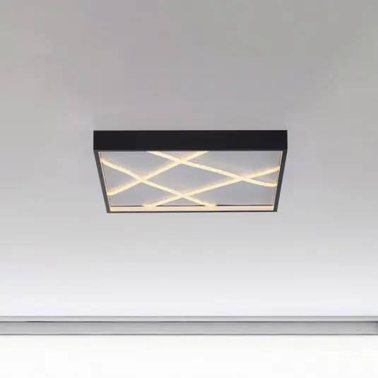 JUST LIGHT. plafoniera LED Mikado, 50 x 50 cm, nera Promo Stagionale