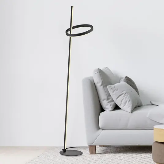 JUST LIGHT. Lampada LED da pavimento Ritus ferro nero dimmerabile 3.000 K Affare