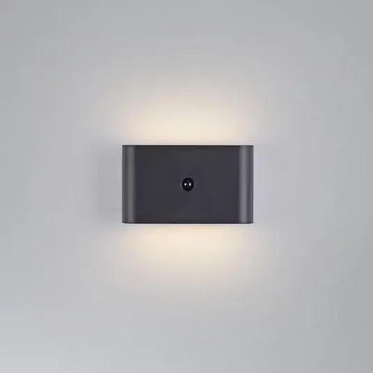 Vendita Finale JUST LIGHT. applique a LED ricaricabile Ziddy nera Sensore 3.000K
