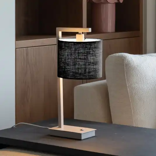 IT‘S ABOUT ROMI Lampada da tavolo Boston, nero/colore sabbia Bestseller
