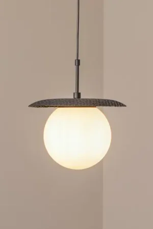Lampada a sospensione Anemon, nero, vetro, Ø 30 cm, E27 Nuovo Arrivo
