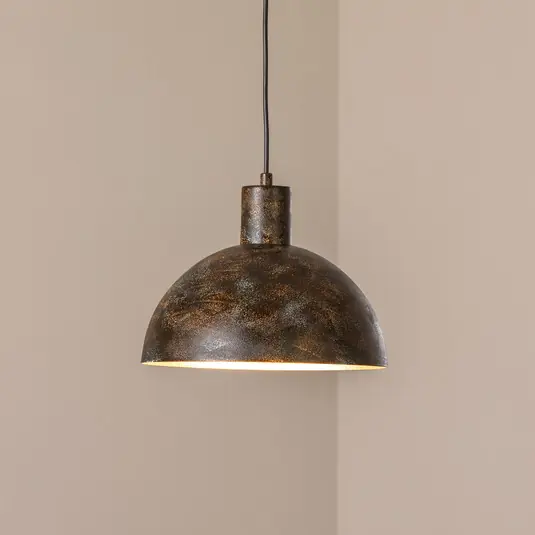 Lampada a sospensione Kure, nero-marrone, metallo, Ø 30 cm, E27 Ultimissimo Modello