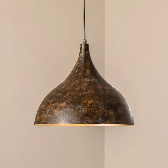 Lampada a sospensione Bitlislim, marrone antico, Ø 41 cm, metallo, E27 Subito Disponibile