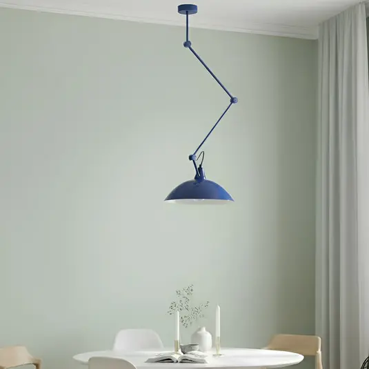Lampada a sospensione Melos, blu, Ø 36 cm, metallo Ordina Subito
