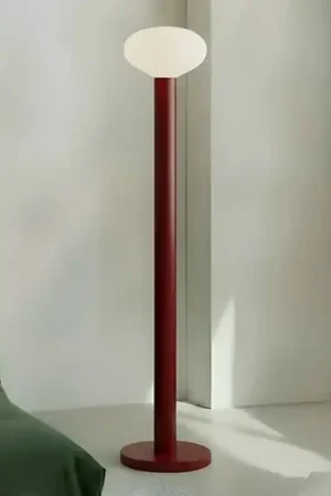 Saldi Piantana Flo, rossa, altezza 138 cm, a 1 luce, vetro