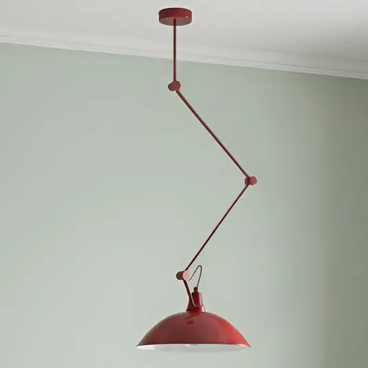 Lampada a sospensione Melos, rossa, Ø 36 cm, metallo Economico