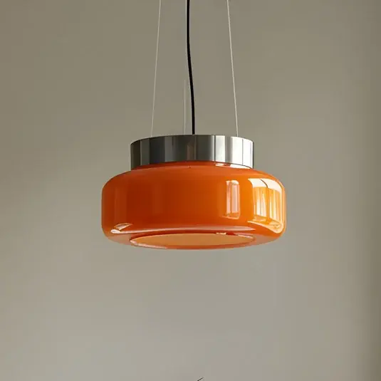 Offerta Lampada a sospensione BonBon, arancione, Ø 25 cm, vetro