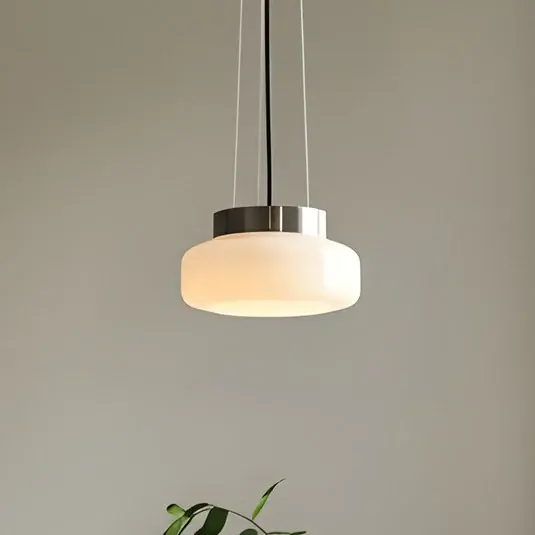 Pagamento Sicuro Lampada a sospensione BonBon, color crema, Ø 16 cm, vetro