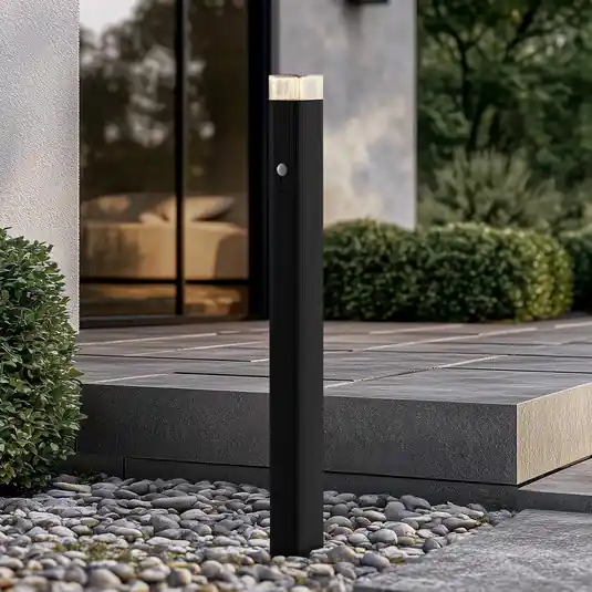 Soddisfatti O Rimborsati Lampione Lindby Halvar, 80 cm, nero, IP65, GU10, sensore