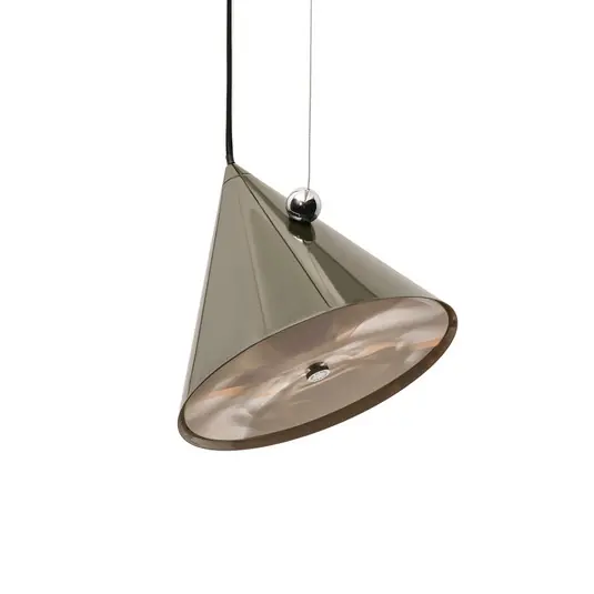 Nuovo Arrivo Tom Dixon lampada LED a sospensione Pose, verde, Ø 25 cm, acciaio dimmerabile